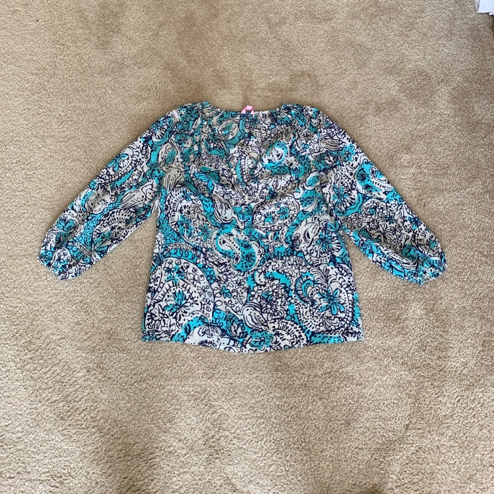 Lilly Pulitzer Silk Long Sleeve Top